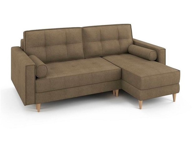 Угловой диван-кровать Flott (правый) светло-коричневый