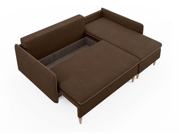 Угловой диван-кровать Enkel (правый) с ящиком