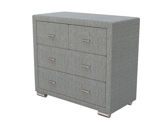 Комод из ткани Orma Soft 2 4 ящика Даблсилк Серый