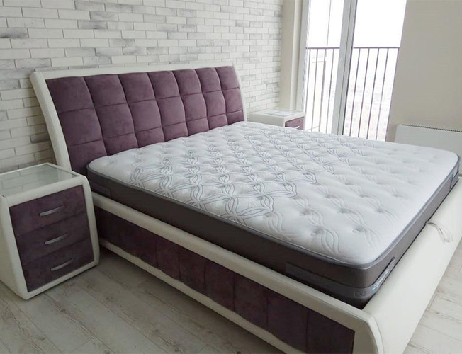 Кровать Райтон Foros белый/лофти слива