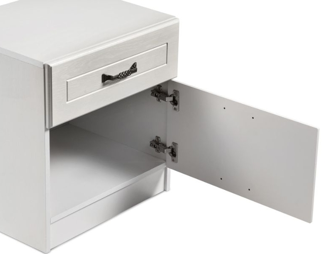 Тумба прикроватная Ливерпуль белый / ясень ваниль