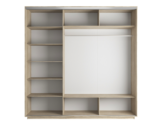 Шкаф-купе Экспресс 3-х дверный (Фото №1014 Закат над городом), Сонома