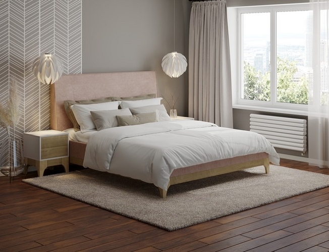 Кровать Odda с тумбой