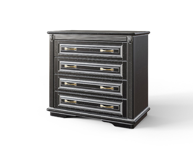 Комод Палермо, Ясень/Венге с серебряной патиной