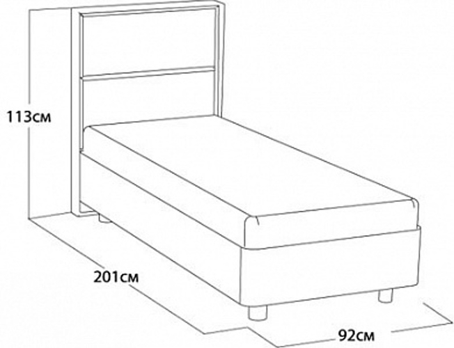 Длина одноместной кровати