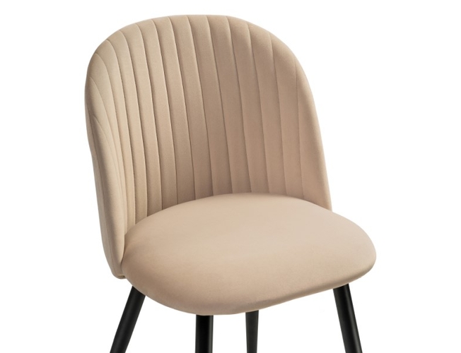 Стул на металлокаркасе Gabi 1 dark beige/black (Арт.15351)