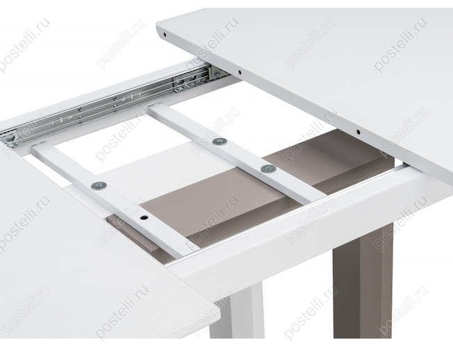 Стол на тумбе Санса 140 грей/белая шагрень/грей (Арт 462118)