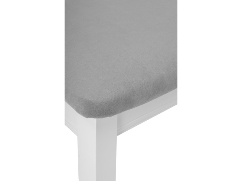 Деревянный стул Фрезино серый велюр/белый (Арт.515972)