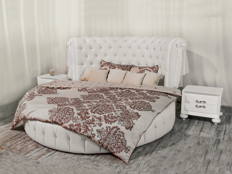 Купить круглую кровать Ceppi Soft Wall белый