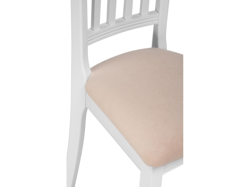 Деревянный стул Фрезино бежевый велюр/белый (Арт.515973)