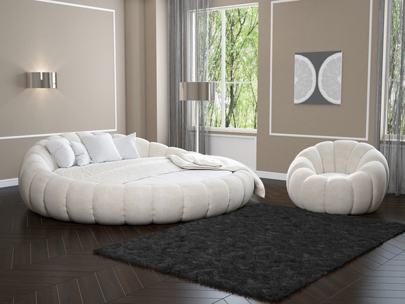 Круглая кровать Berta SoftWall