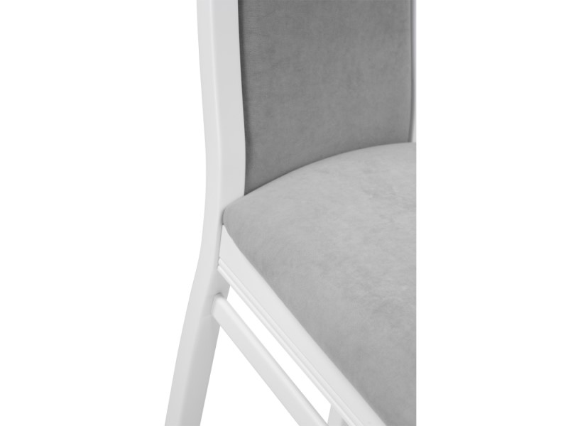 Деревянный стул Давиано серый велюр/белый (Арт.515977)
