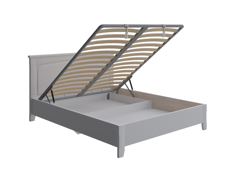 Кровать Marselle с подъемным механизмом, Белая эмаль сосна